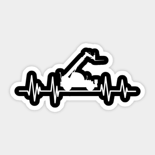 heartbeat Forklift Operator Birthday forklifter lover Sticker